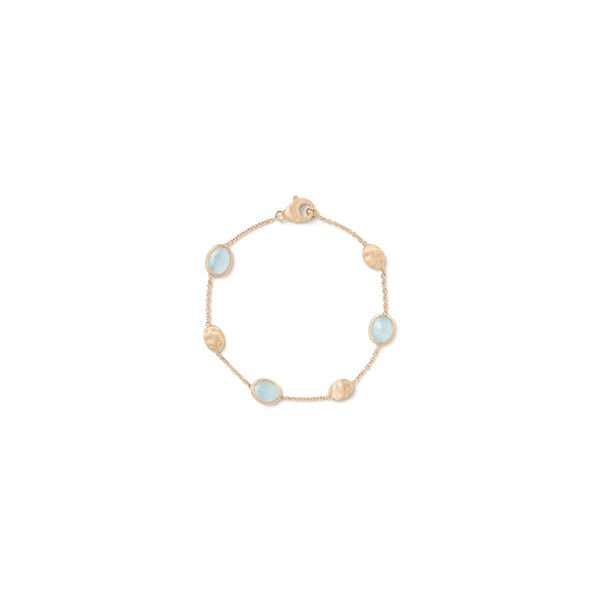 Siviglia Yellow Gold and Aquamarine Bracelet
